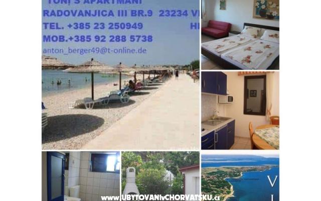Tonis Apartmani – Accommodation Island of Vir Kroatië